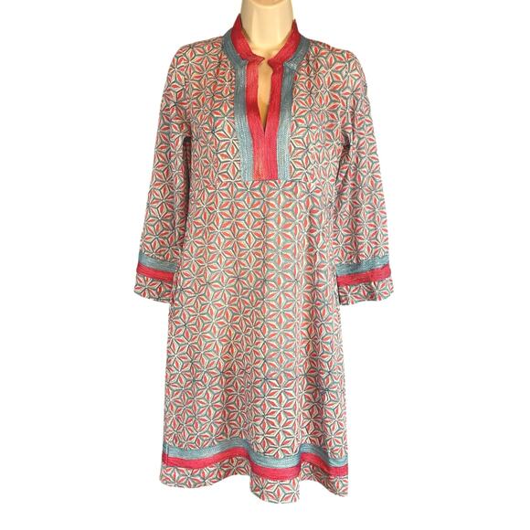 Roberta Roller Rabbit Long Sleeve 100% Cotton Kurta Dress XS - Picture 1 of 6